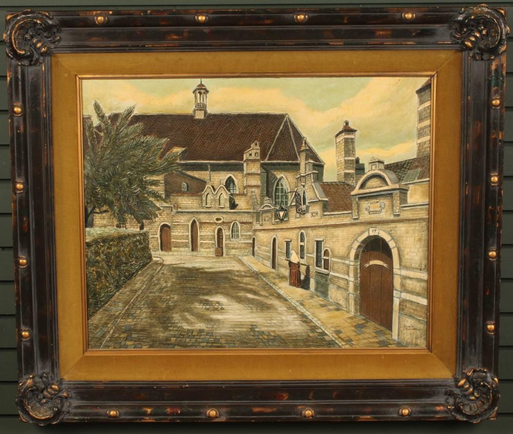 OIL PAINTING ON CANVAS, CONVENT, GEORGE CRIONAS sold by Ashcroft and Moore, lot 126 — auction record photograph