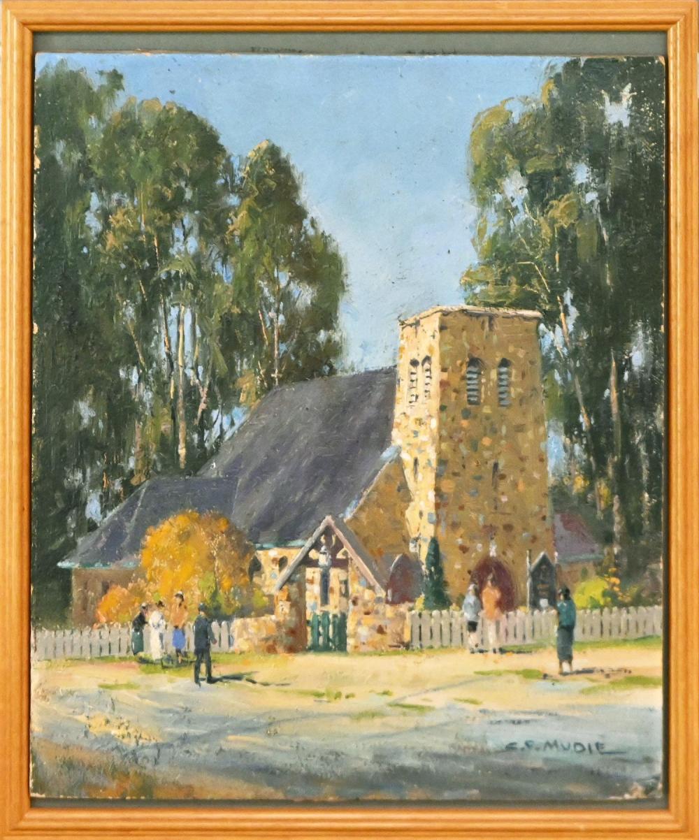 Charles F. Mudie comparable auction result: charles f mudie sunday oil on board signed lower right 37 x 33cm frame size 42 5 x 36 5cm