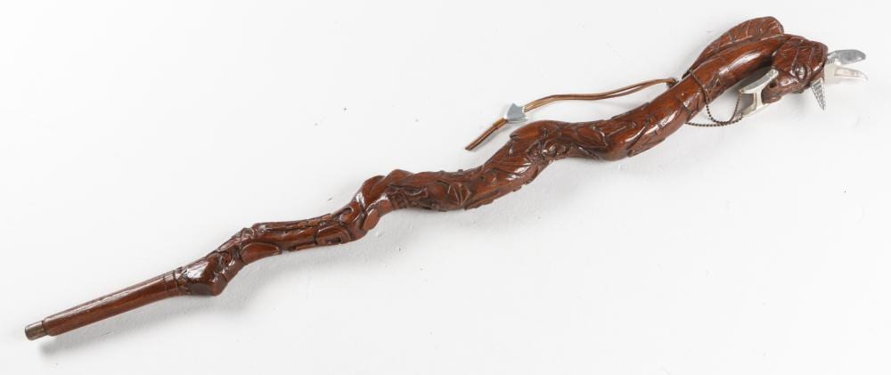 Milton Jews comparable auction result: milton jews american b 1932 carved wood cane