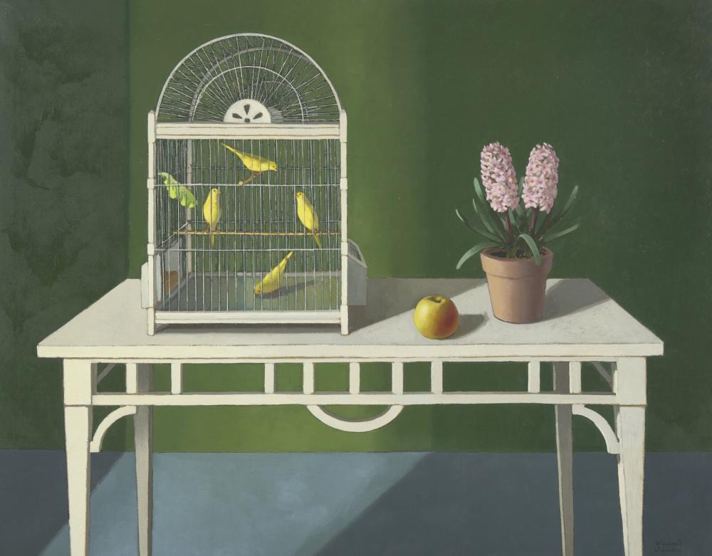 vicente viudes spanish 1916 1984 la cage blanche · Freeman’s | Hindman · 2024-08-22 Vicente Viudes comparable auction result: vicente viudes spanish 1916 1984 la cage blanche