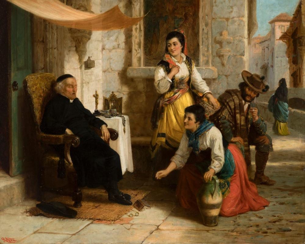 robert kemm salisbury england 1837 london 1895 the priest s nap oil on canvas signed in the lower left corner · Setdart Auction House · 2024-09-12 Robert Kemm comparable auction result: robert kemm salisbury england 1837 london 1895 the priest s nap oil on canvas signed in the lower left corner