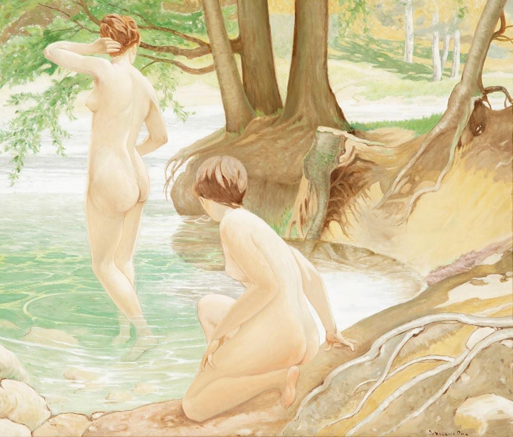 Daniel Vázquez Díaz comparable auction result: daniel v zquez d az nerva huelva 1882 madrid 1969 the bathers oil on canvas signed in the lower right margin