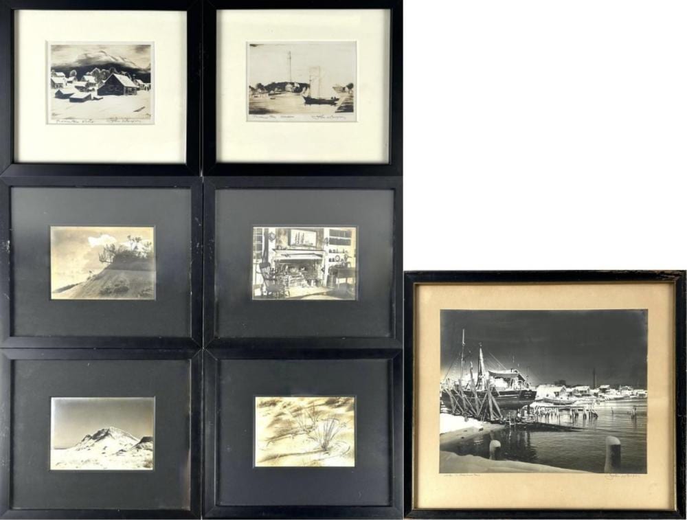 John Worthington Gregory comparable auction result: john worthington gregory massachusetts 1903 1992 seven black and white photographic views of provincetown massachusetts