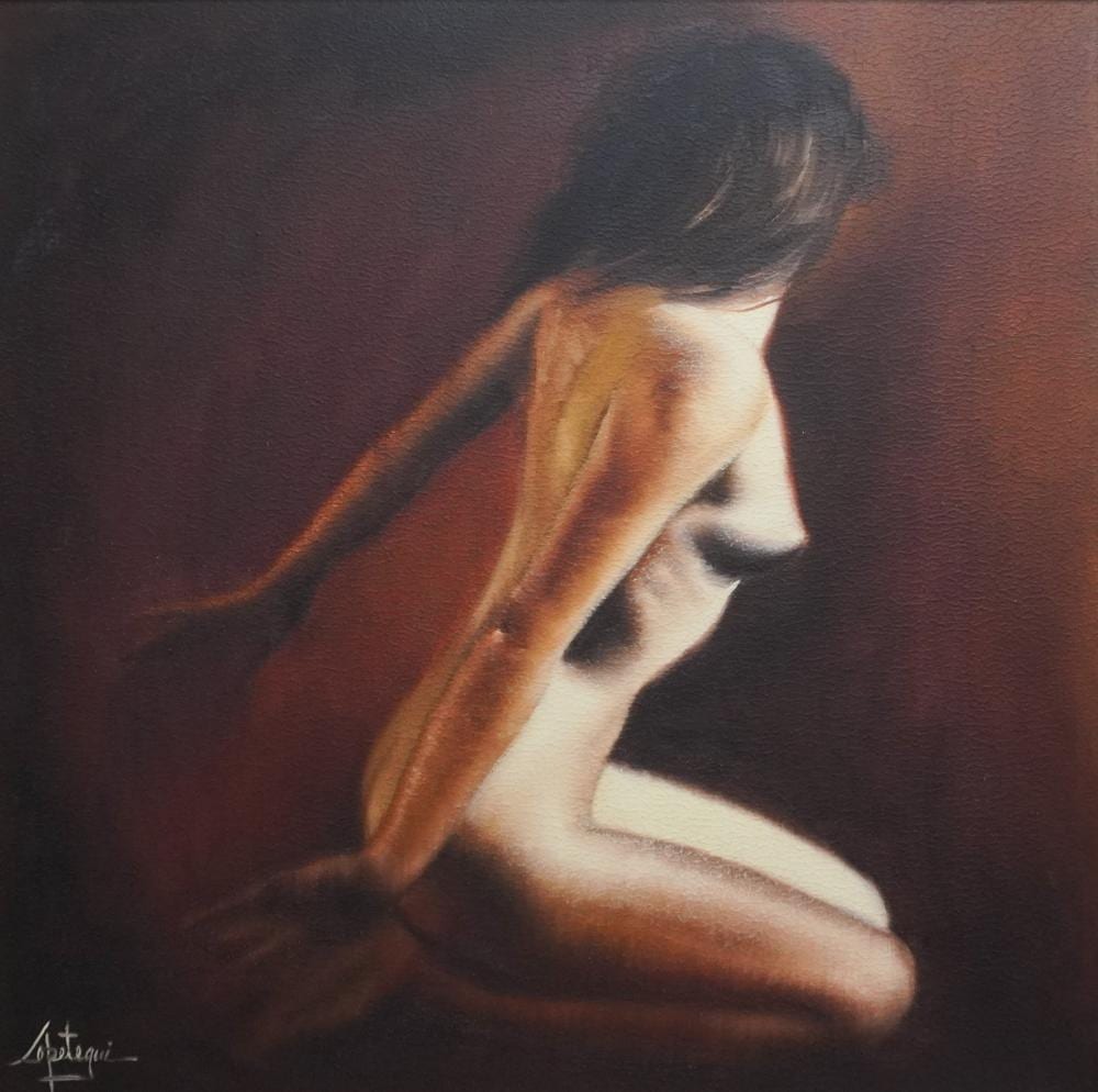 Juan Lopetegui comparable auction result: juan lopetegui american cuban 1931 kneeling female nude oil on canvas frame 31 1 2 x 31 1 2 in 80 x 80 cm