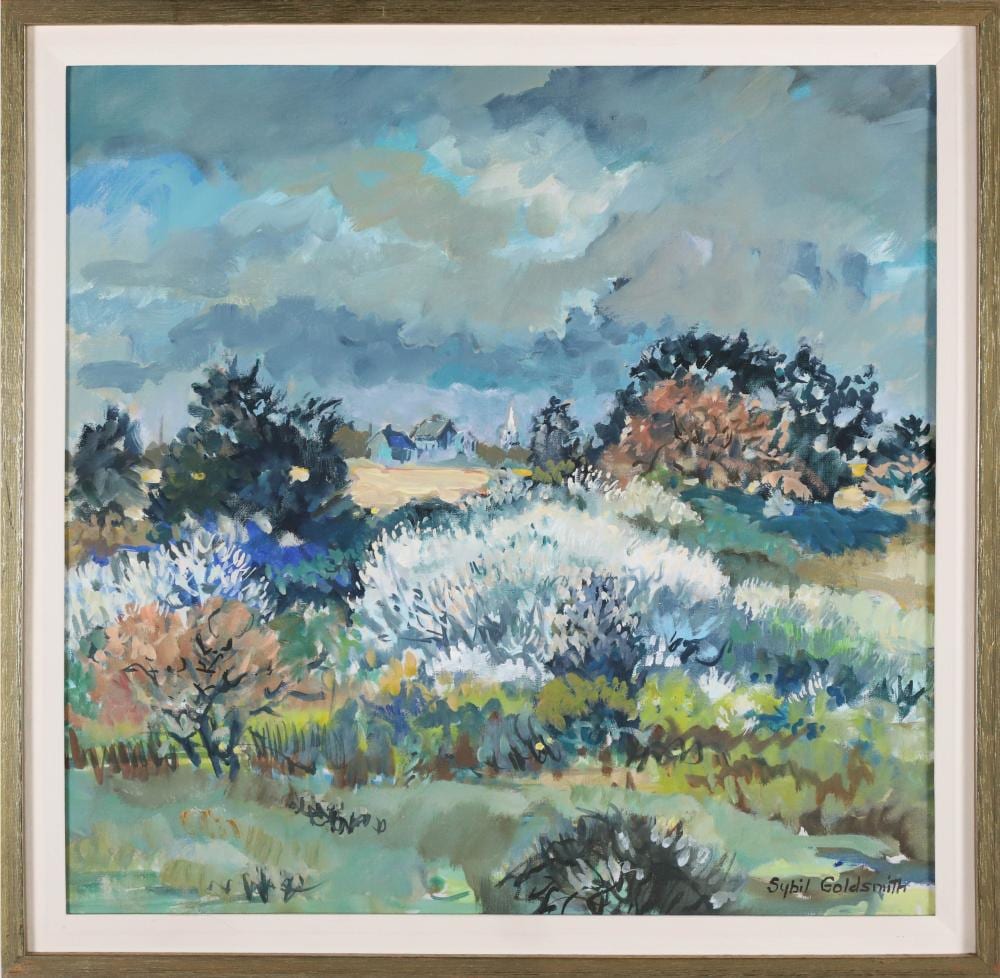 Sybil Goldsmith comparable auction result: sybil goldsmith oil on canvas beach plums