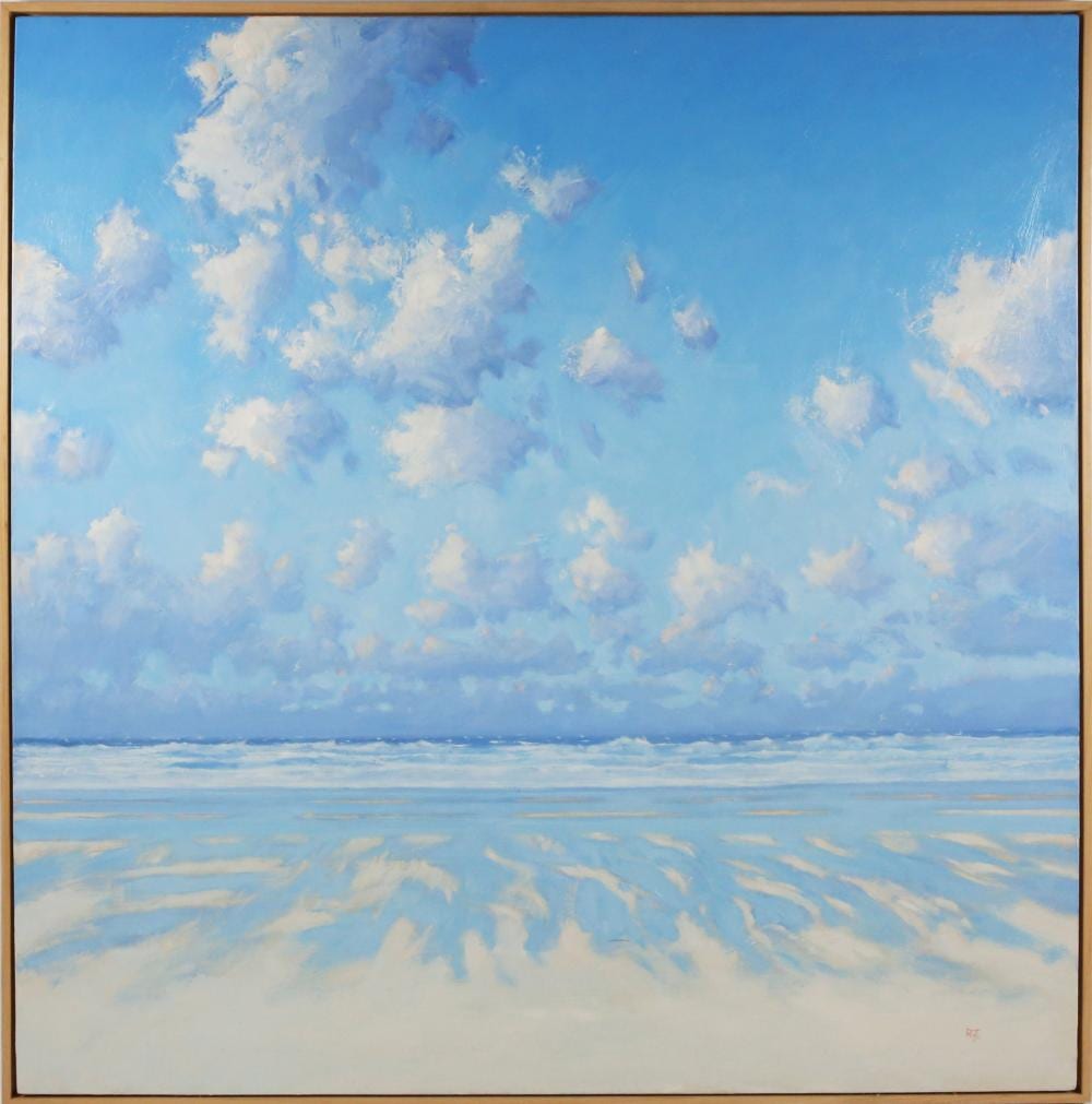 Robert Jones comparable auction result: robert jones oil on board atlantic beach