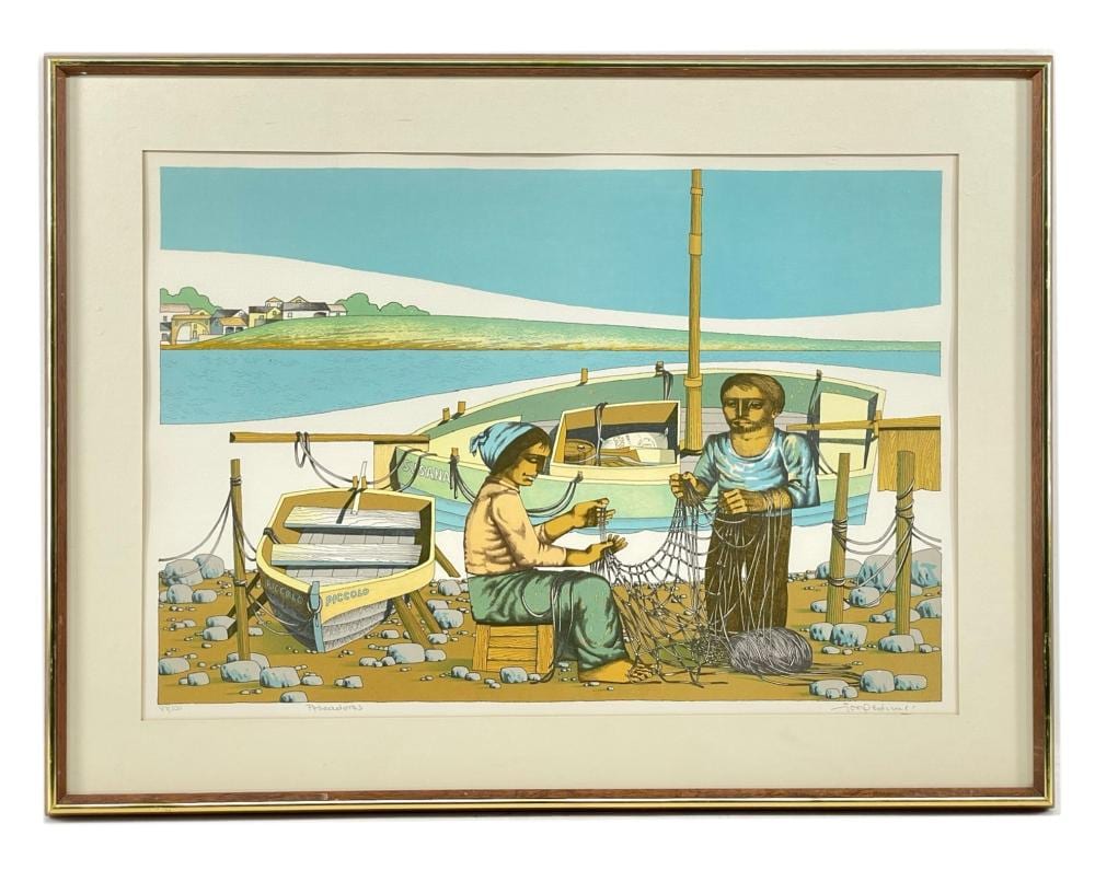 Jorge Dumas comparable auction result: jorge dumas pescadores lithograph