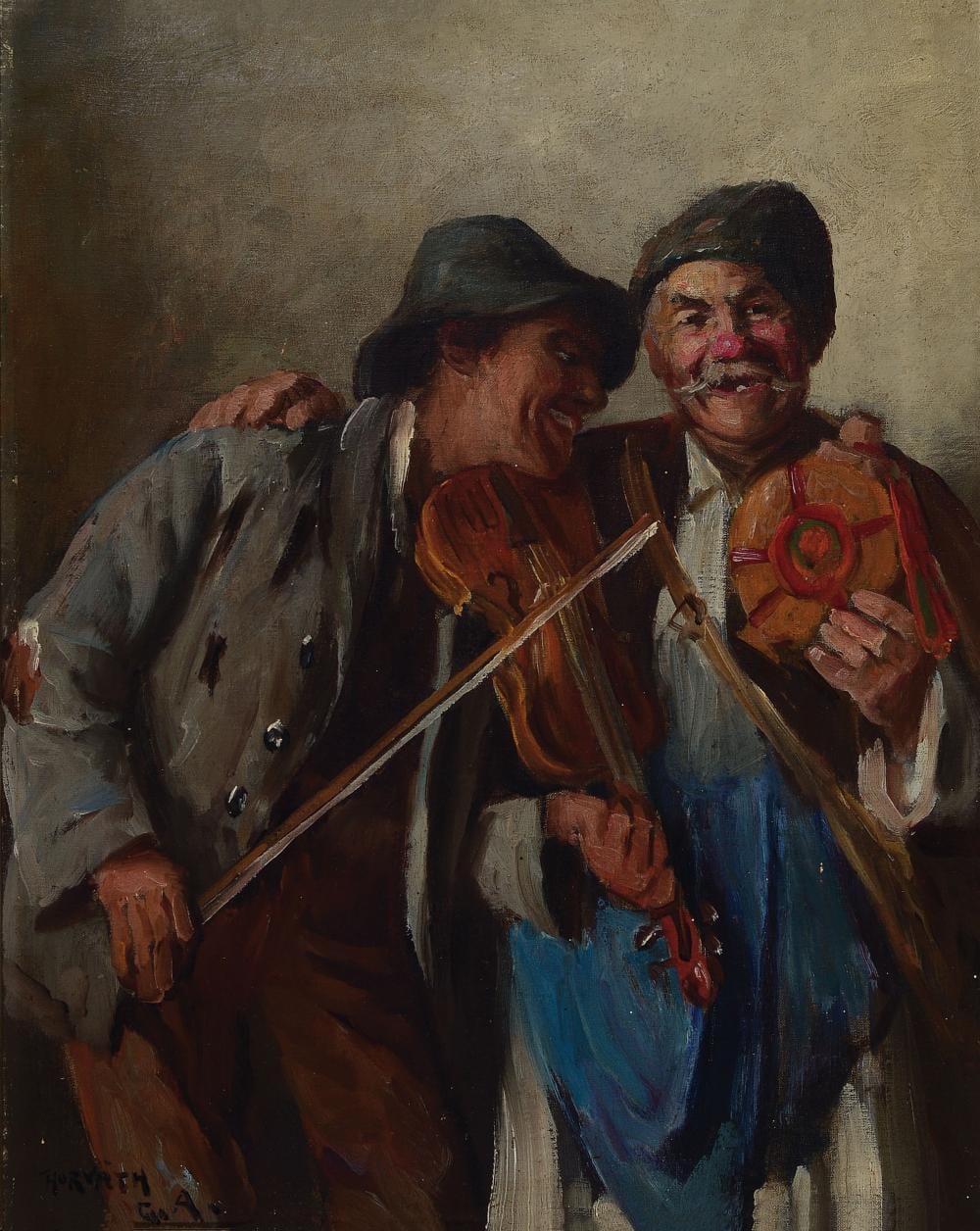 Andor G. Horvath comparable auction result: andor g horvath 1876 1966 interior with twomen with