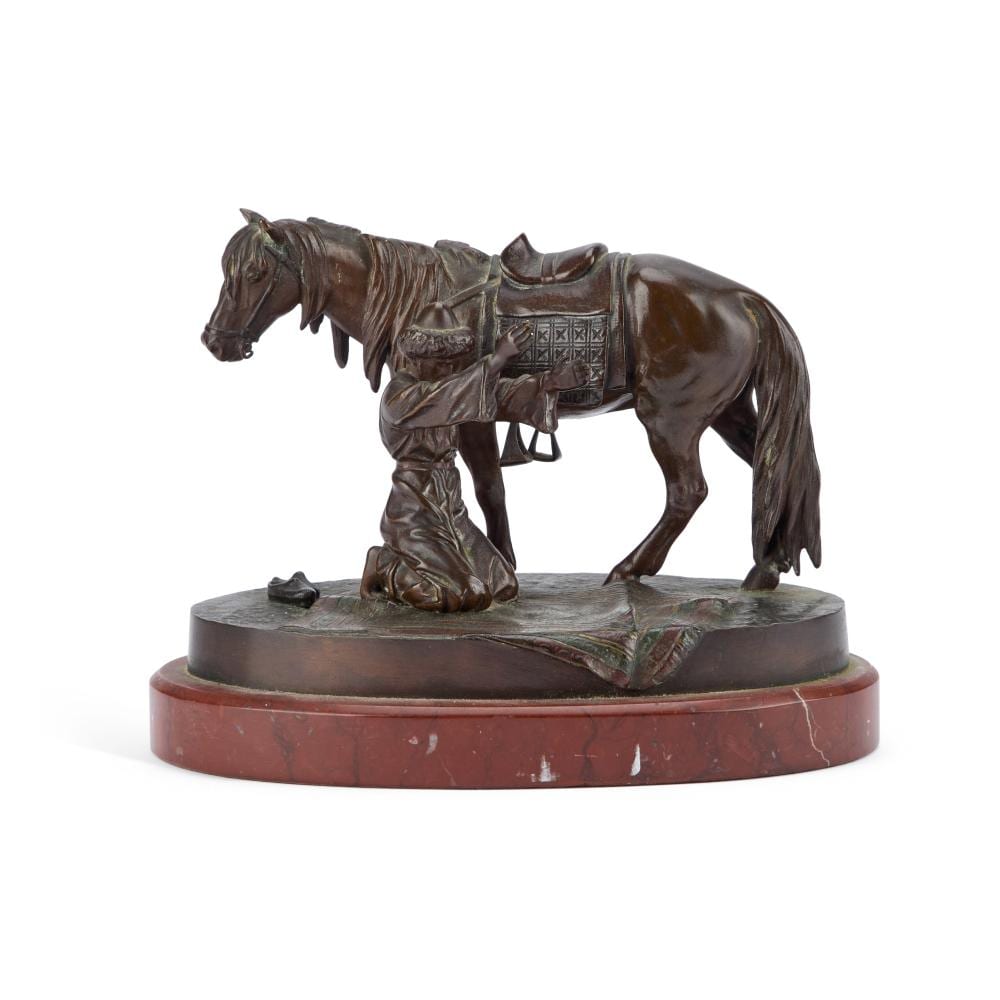 albert moritz wolf german 1854 1923 a bronze of a cossack at prayer · Elstob Auctioneers · 2024-08-14 Albert Moritz Wolf comparable auction result: albert moritz wolf german 1854 1923 a bronze of a cossack at prayer