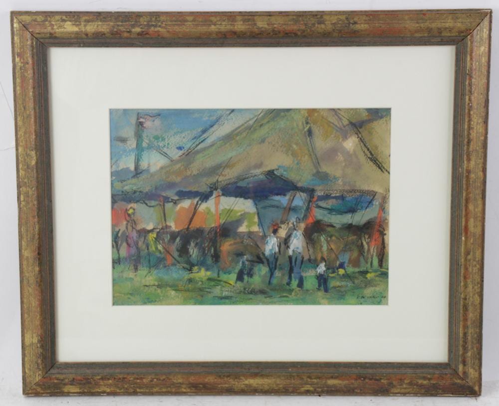 Victor De Carlo comparable auction result: victor de carlo fair guilford ct casein on paper