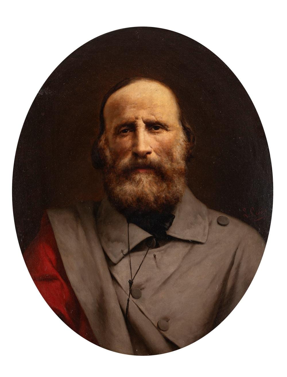 Luigi Crosio comparable auction result: luigi crosio torino 1835 1916 portrait of giuseppe garibaldi
