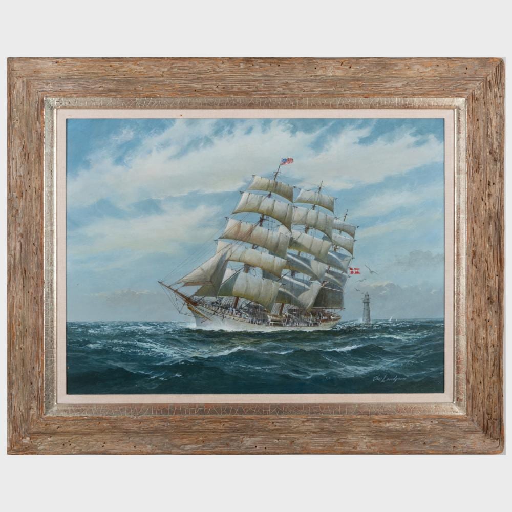 Charles Lundgren comparable auction result: charles lundgren 1911 1988 at full sail