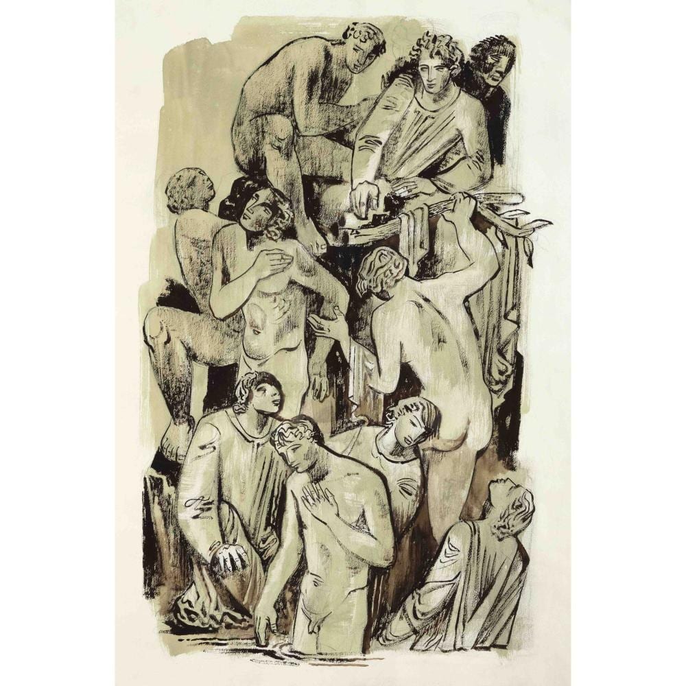 Vitalijs Kalvans comparable auction result: mixed lot of three works on paper by v