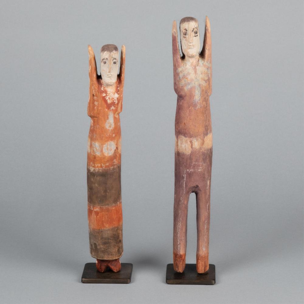 Charlie Willeto comparable auction result: charlie willeto pair of navajo figures ca 1950