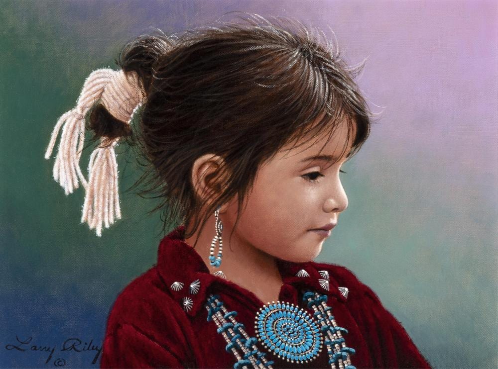 Larry Riley comparable auction result: larry riley native girl