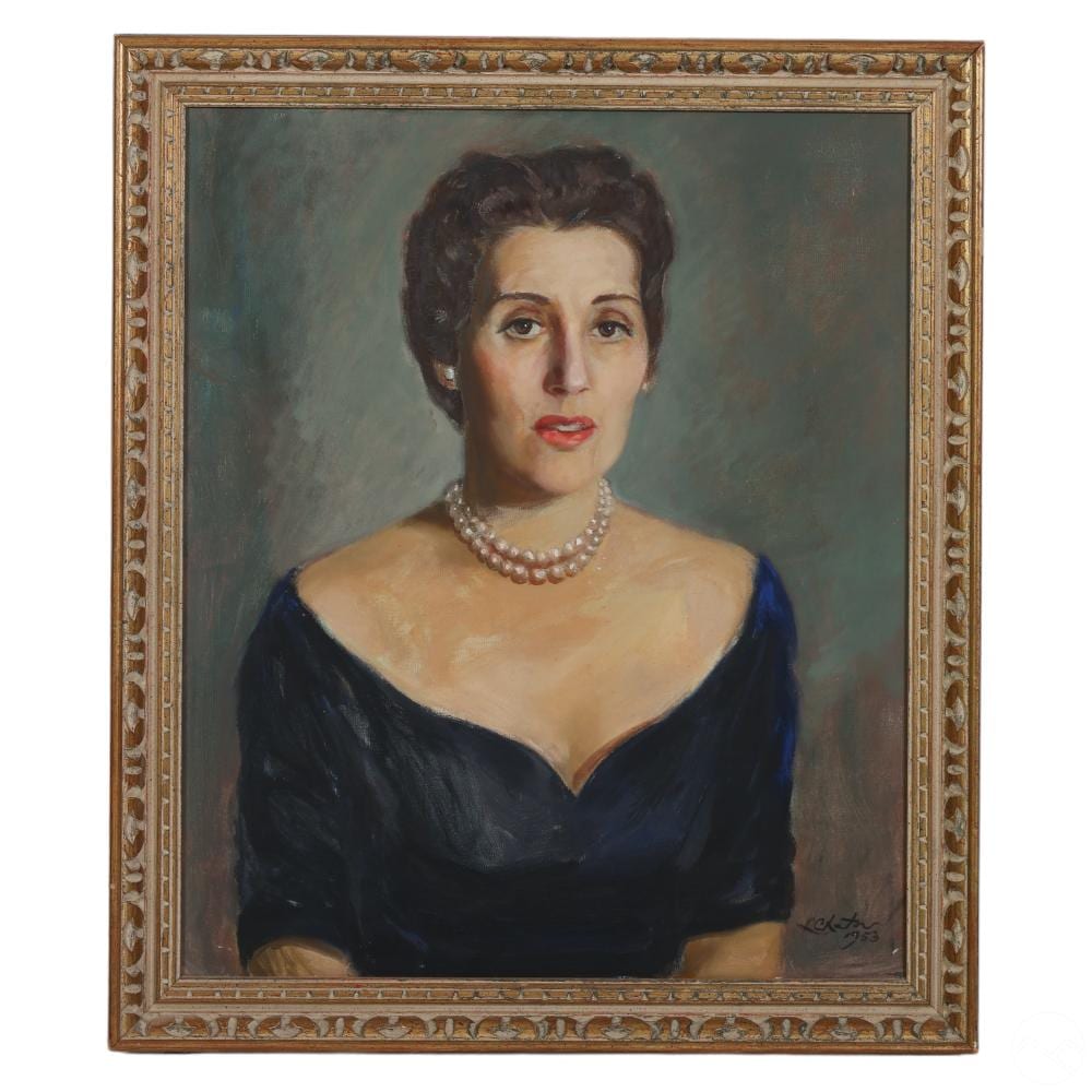 Roman Chatov comparable auction result: roman chatov 1900 1987 portrait of a lady painting