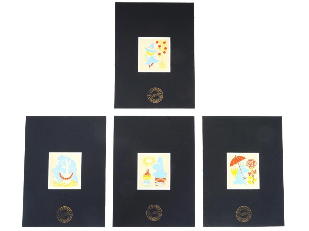 Tove Marika Jansson comparable auction result: 1956 original moomin color prints by tove jansson