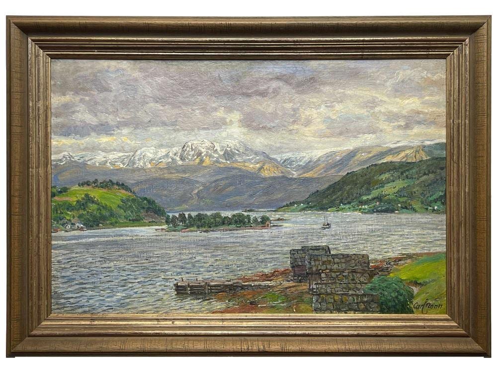 Karl Nonn comparable auction result: 1927 german oil landscape painting by carl nonn