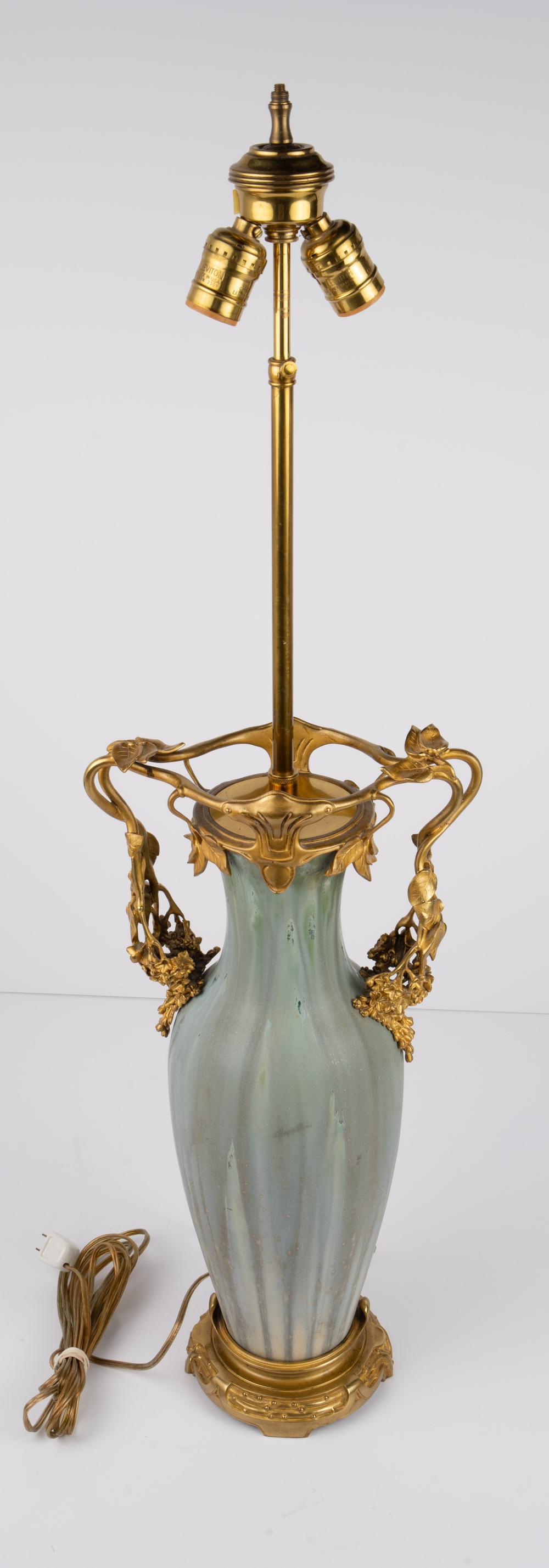 Paul Louchet comparable auction result: paul louchet art nouveau gilt bronze lamp
