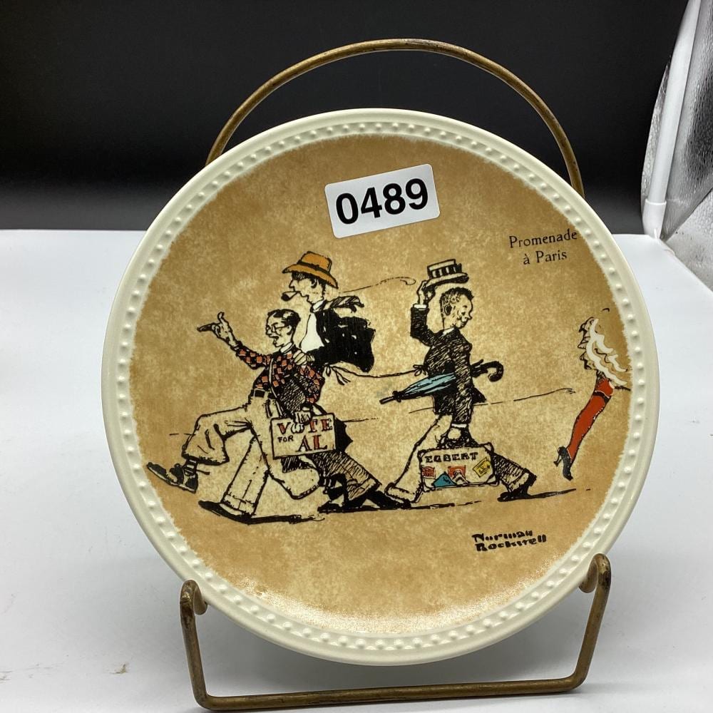 NORMAN ROCKWELL COLLECTOR PLATE sold by Dees Auction Company,LLC, lot 489 — auction record photograph