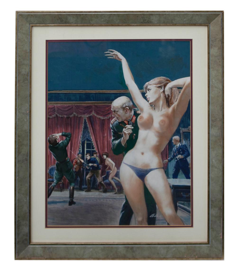 Gil Cohen comparable auction result: gil cohen men magazine cover gouache on board