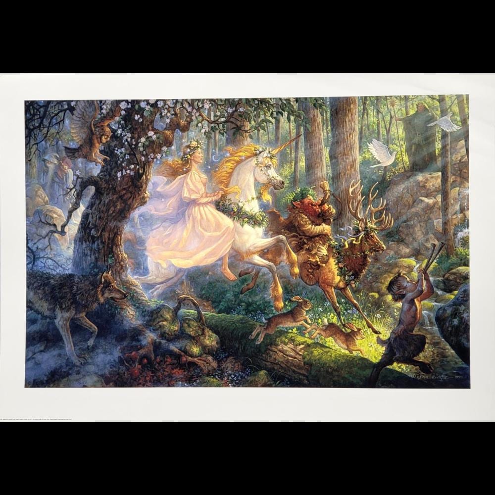 Scott Gustafson comparable auction result: scott gustafson american b 1956 pencil signed numbered print the maiden and the unicorn