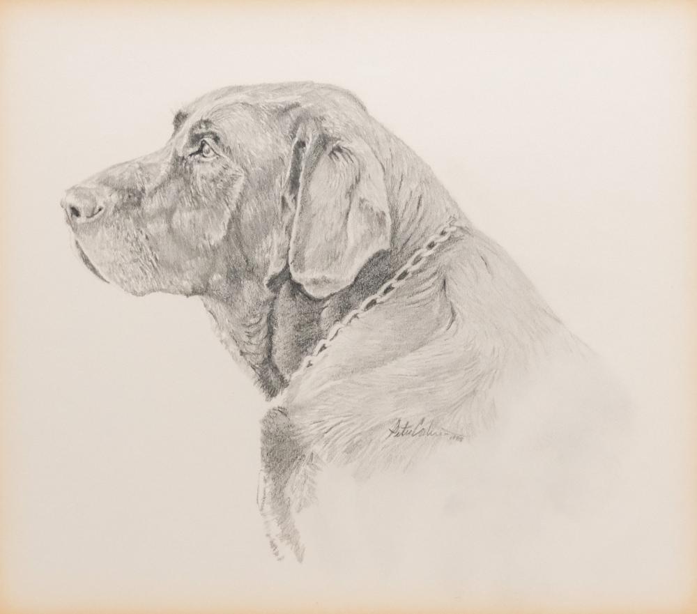 peter corbin portrait of a dog named charlie · Old Kinderhook Auction Company · 2024-08-27 Peter Corbin comparable auction result: peter corbin portrait of a dog named charlie