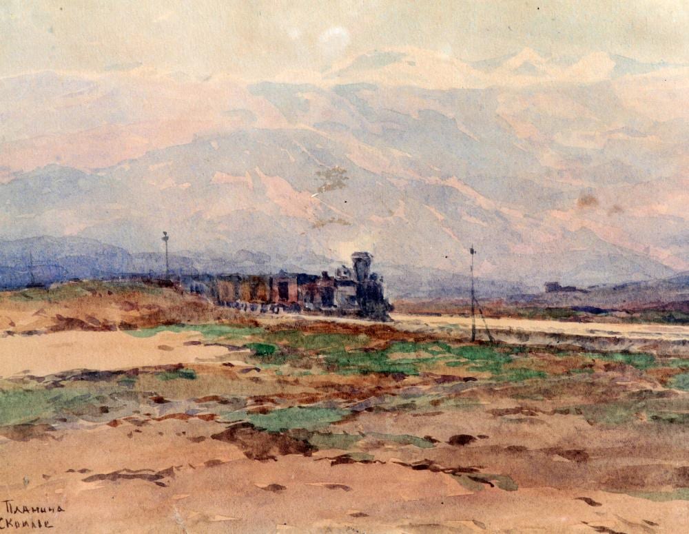 A. Hansen comparable auction result: a watercolor with the mountain view by a hansen