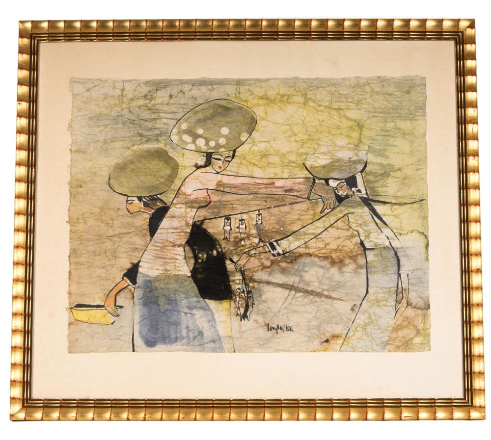 lee long looi watercolor on rice paper · Keystone Auctions LLC · 2024-08-23 Lee Long Looi comparable auction result: lee long looi watercolor on rice paper