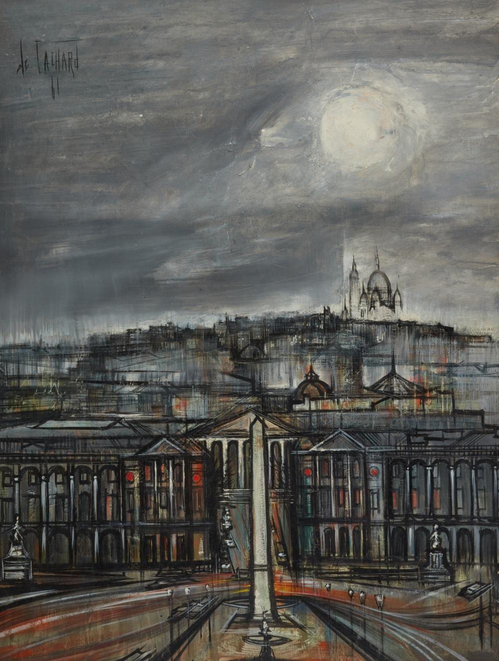 Regis de Bouvier De Cachard comparable auction result: regis de bouvier de cachard french 1929 2013 place de la concorde with view of montmartre paris oil on canvas 40 x 30in 102 x 76cm