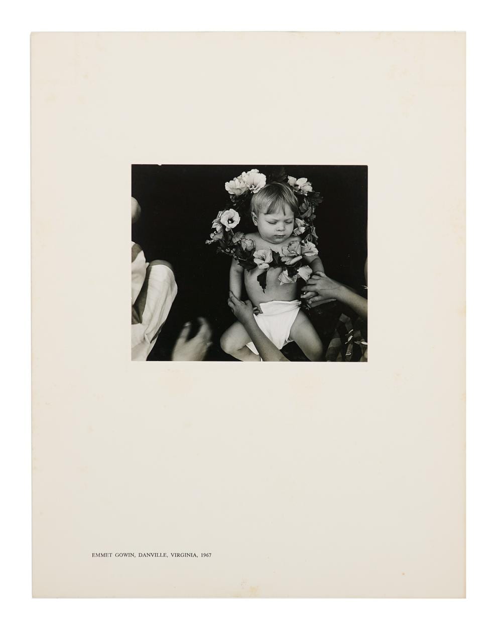 Emmet Gowin comparable auction result: emmet gowin american b 1941 baby with wreath danville virginia