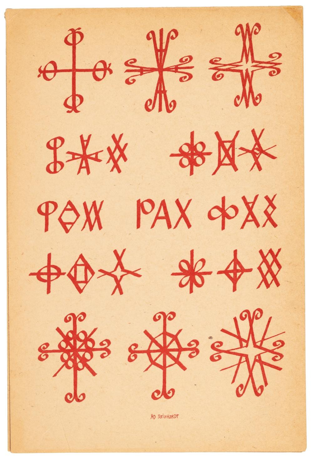 Ad Reinhardt comparable auction result: lax s journal with striking cover by ad reinhardt