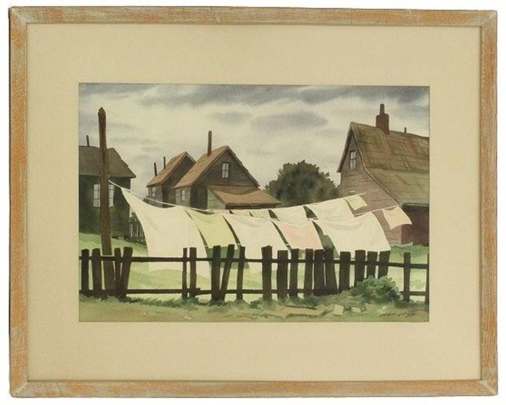 Nat Levy comparable auction result: nat levy 1896 1984 american watercolor on paper