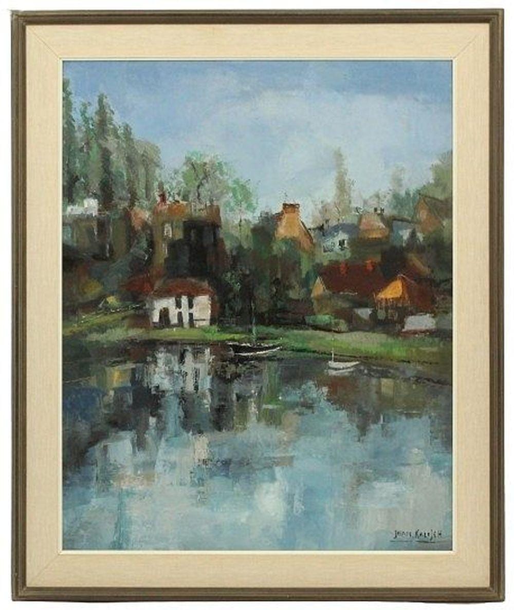 Jean Kalisch comparable auction result: jean kalisch 1912 1995 japanese american oil on canvasboard