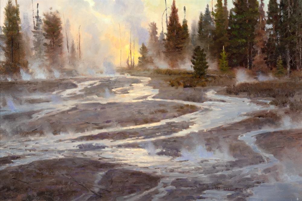 Jim Wilcox comparable auction result: jim wilcox 1941 sundown at west thumb