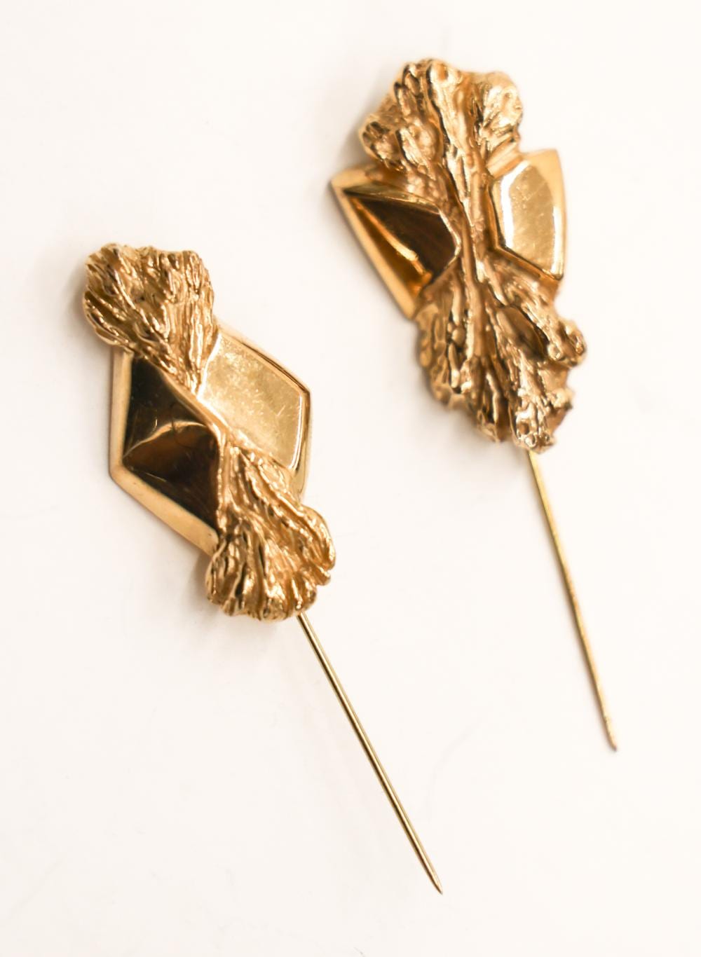 Betty Gilman comparable auction result: pair of betty gilman 14k modernist stick pins