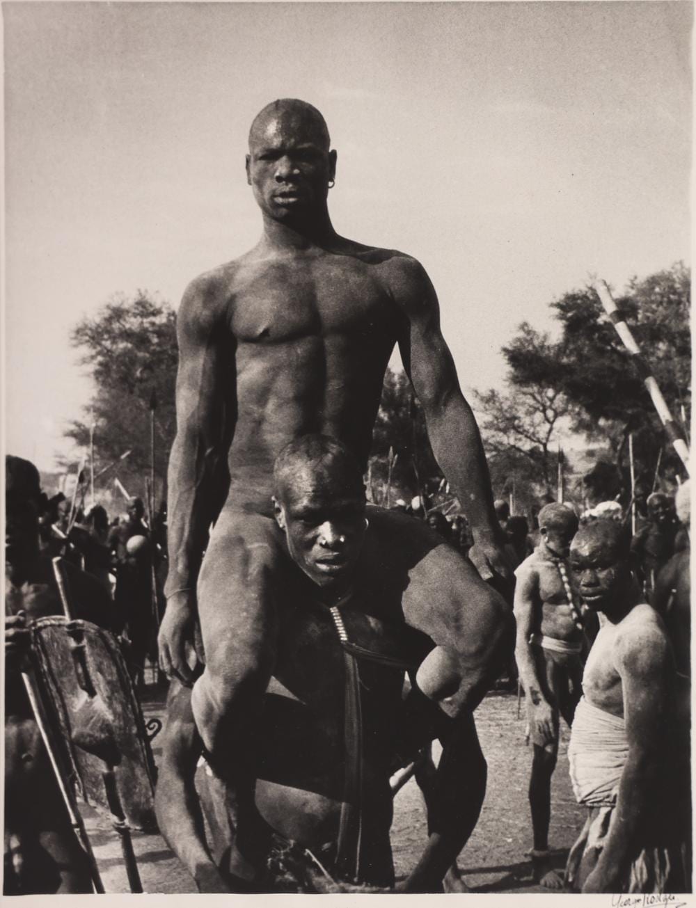George (1908) Rodger comparable auction result: george rodger korongo nuba wrestler 1949 silver print