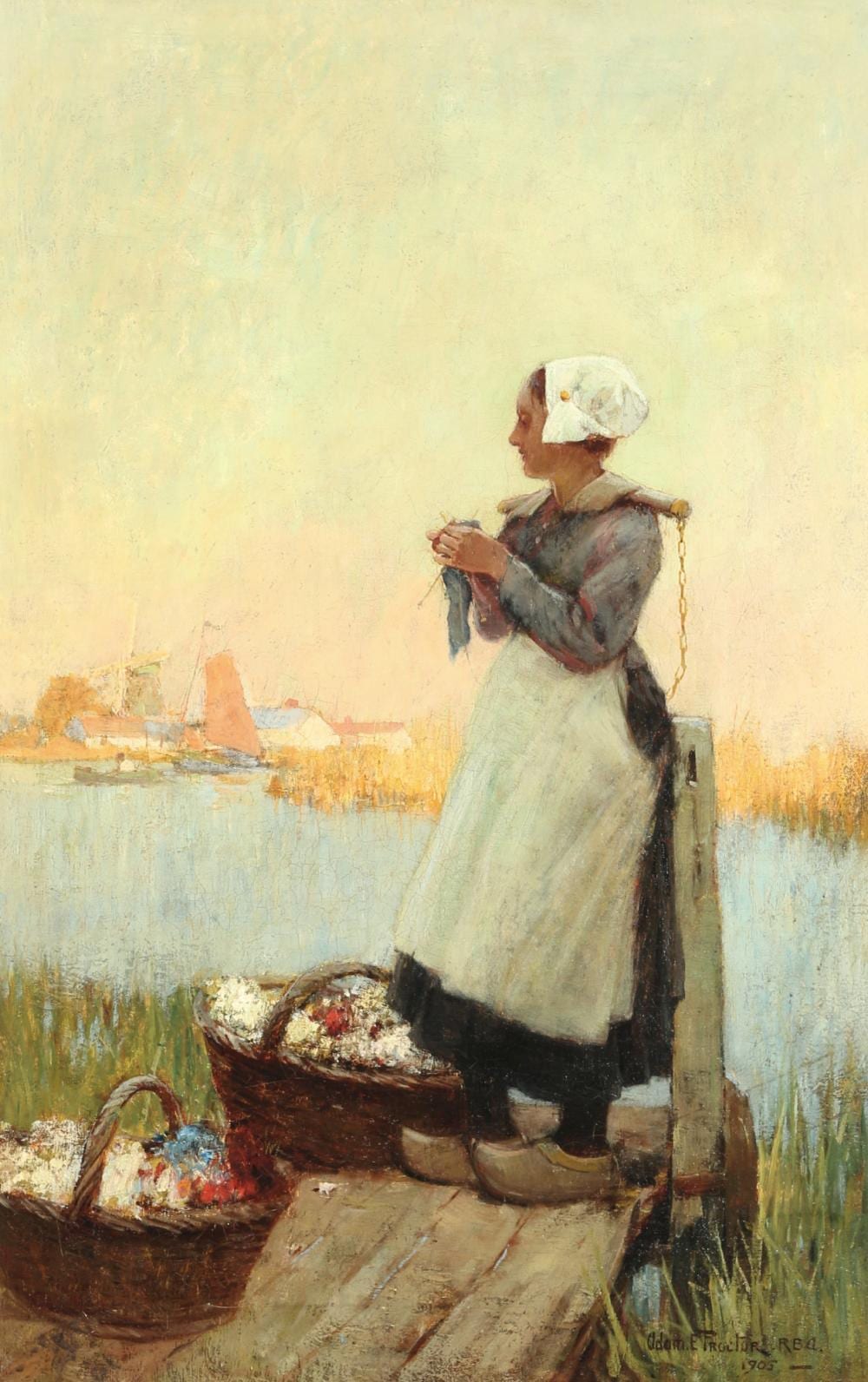 Adam E. Proctor comparable auction result: adam edwin proctor 1864 1913 waiting to return 1905