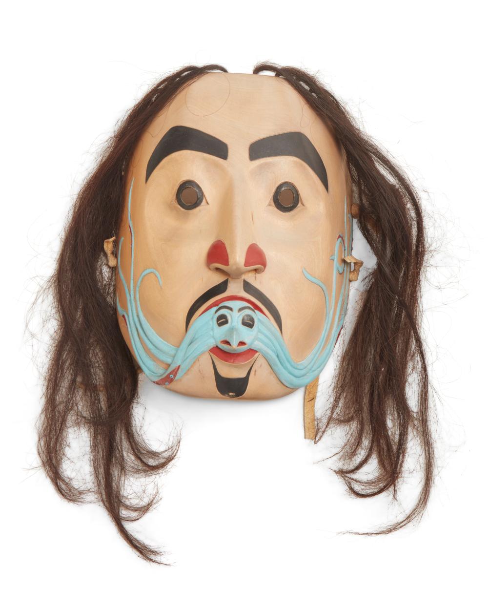 Glen Rabena comparable auction result: glen rabena b 1953 adopted haida northwest coast mask 1977