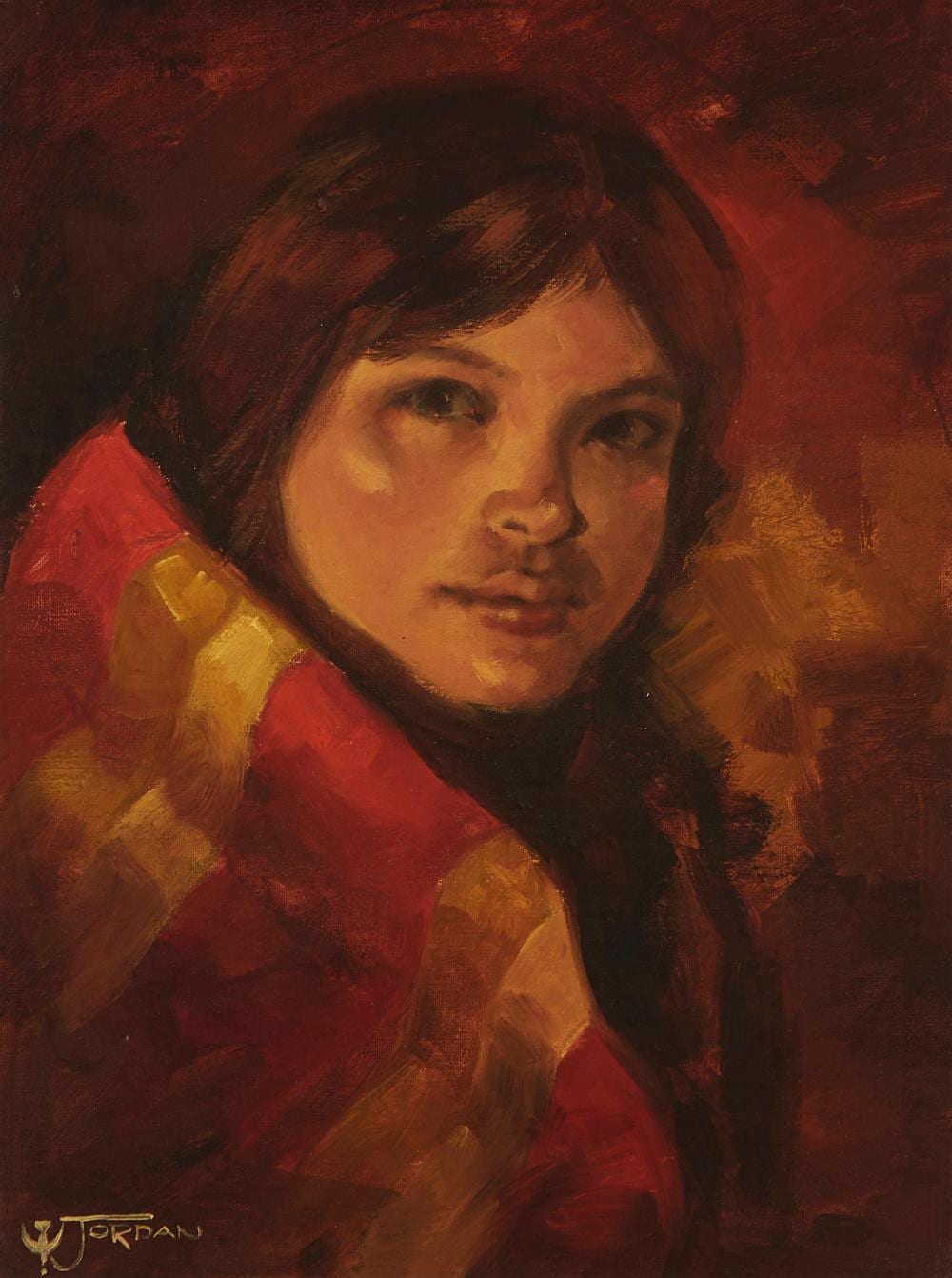 Jack Jordan comparable auction result: jack jordan b 1945 navajo maiden