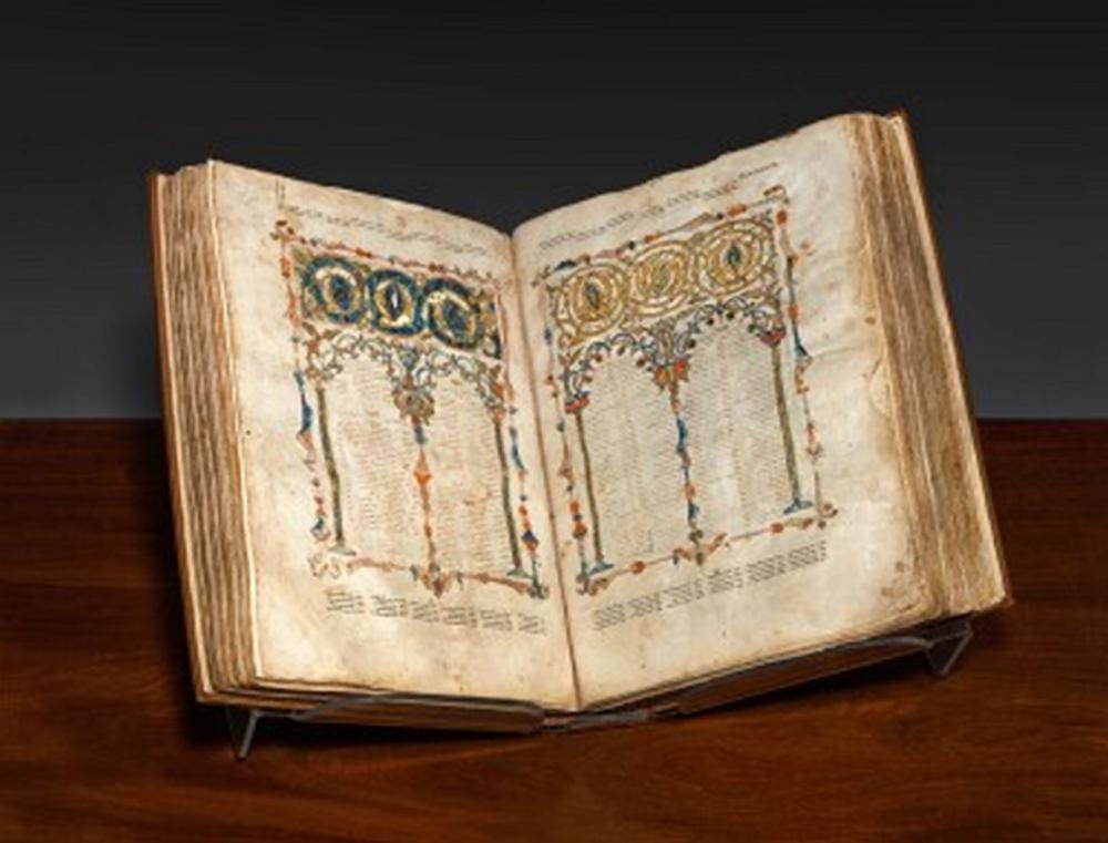 The Shem Tov Bible, Soria (Castile), 1312 - A Masterpiece from the Golden Age of Spain comparable sale