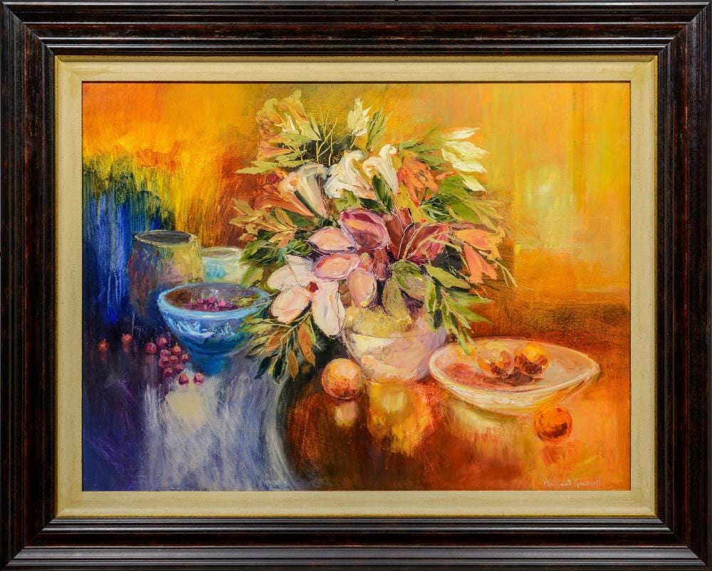 Margaret Gradwell-Slabbert comparable auction result: margaret gradwell sa born 1956 oil still life flowers fruit signed 75 x 100