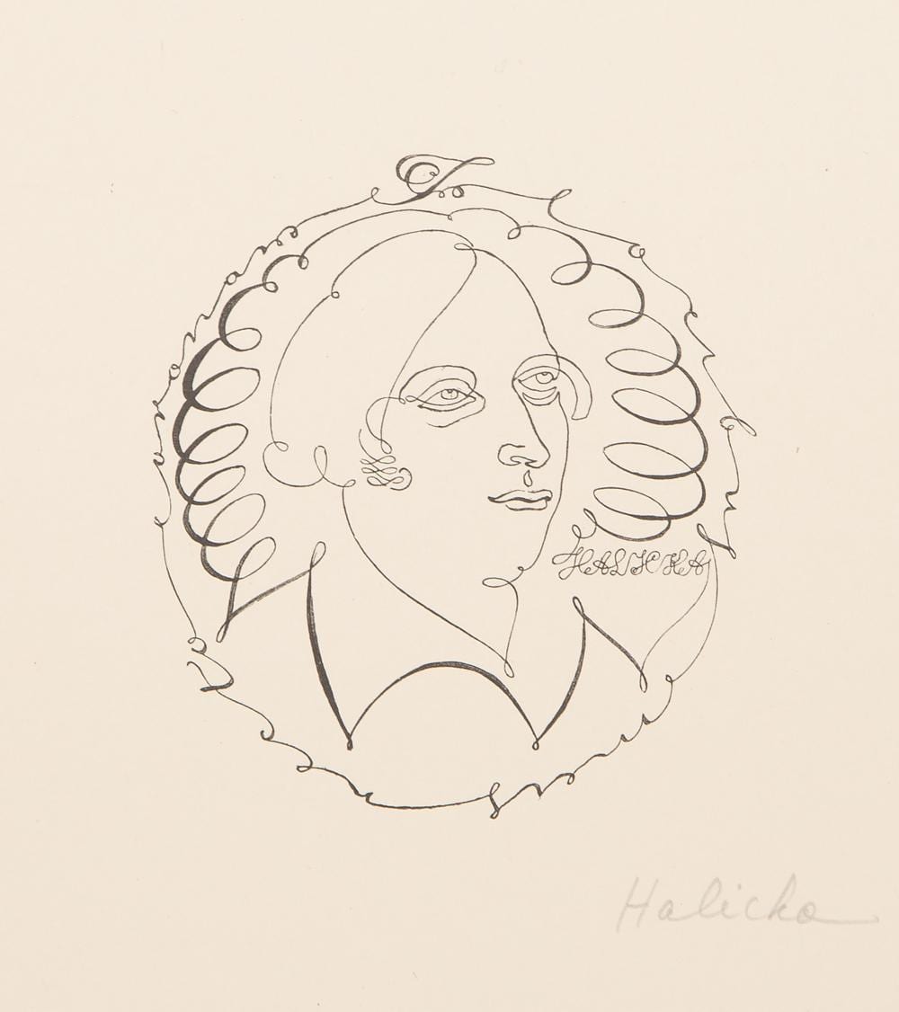 Alice Halicka comparable auction result: alice halicka portrait of a woman etching
