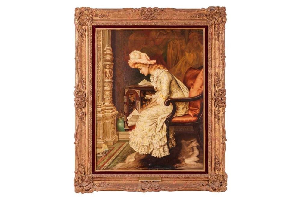 Maude Goodman comparable auction result: maude goodman british 1853 1938 old love letters signed and dated m goodman 80 lower right oil on canvas 57 5 x 43 5 cm framed 74 x 61 cm