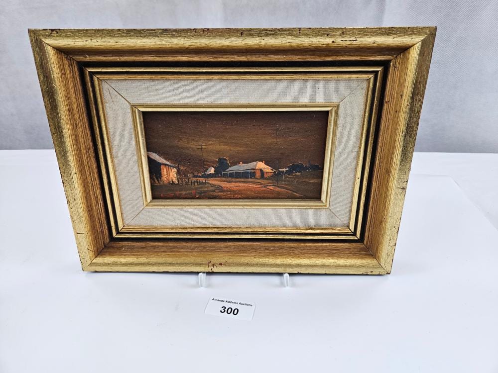 Rex Newell comparable auction result: rex newell australian 1939 2016 farmhouses oil on board signed lower