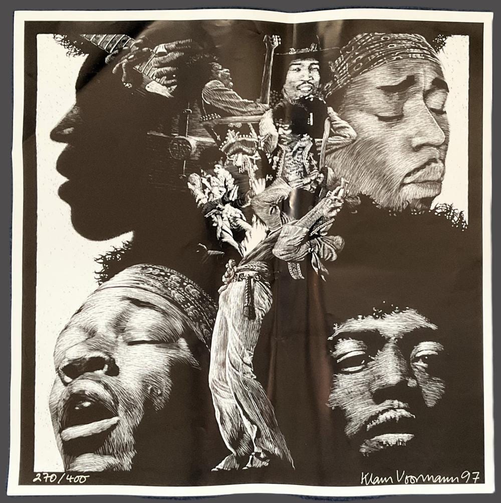 Klaus Voormann comparable auction result: klaus voormann artist and musician a 20 inches x 20 inches black and white limited edition