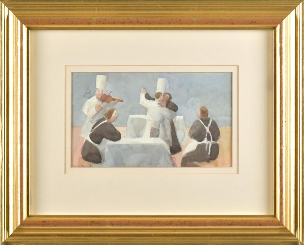 Karolina Larusdottir comparable auction result: karolina larusdottir watercolor the music goes on