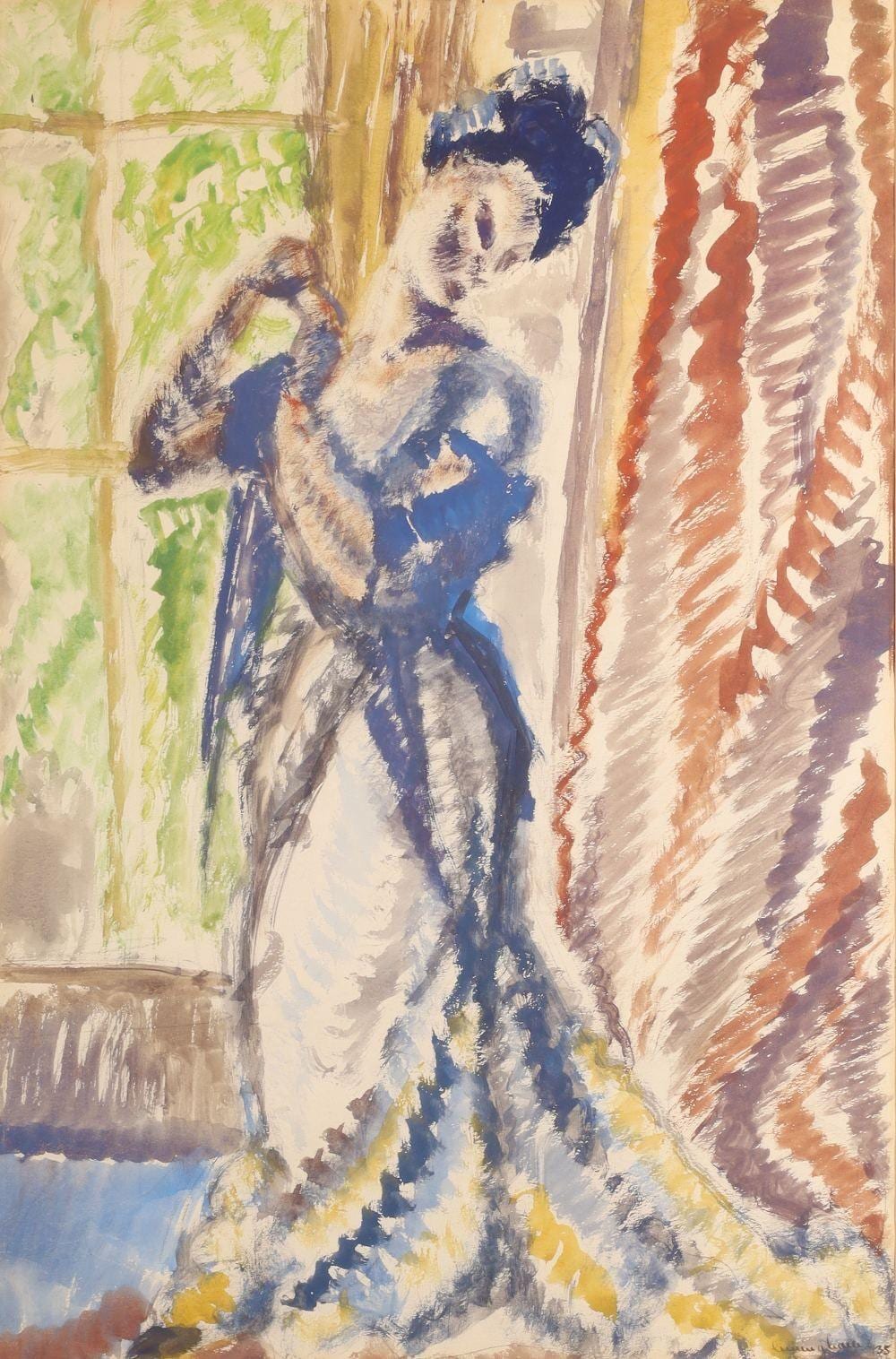 vera cunningham lady standing by a window 1935 · Roseberys · 2024-09-11 Vera Cuningham comparable auction result: vera cunningham lady standing by a window 1935