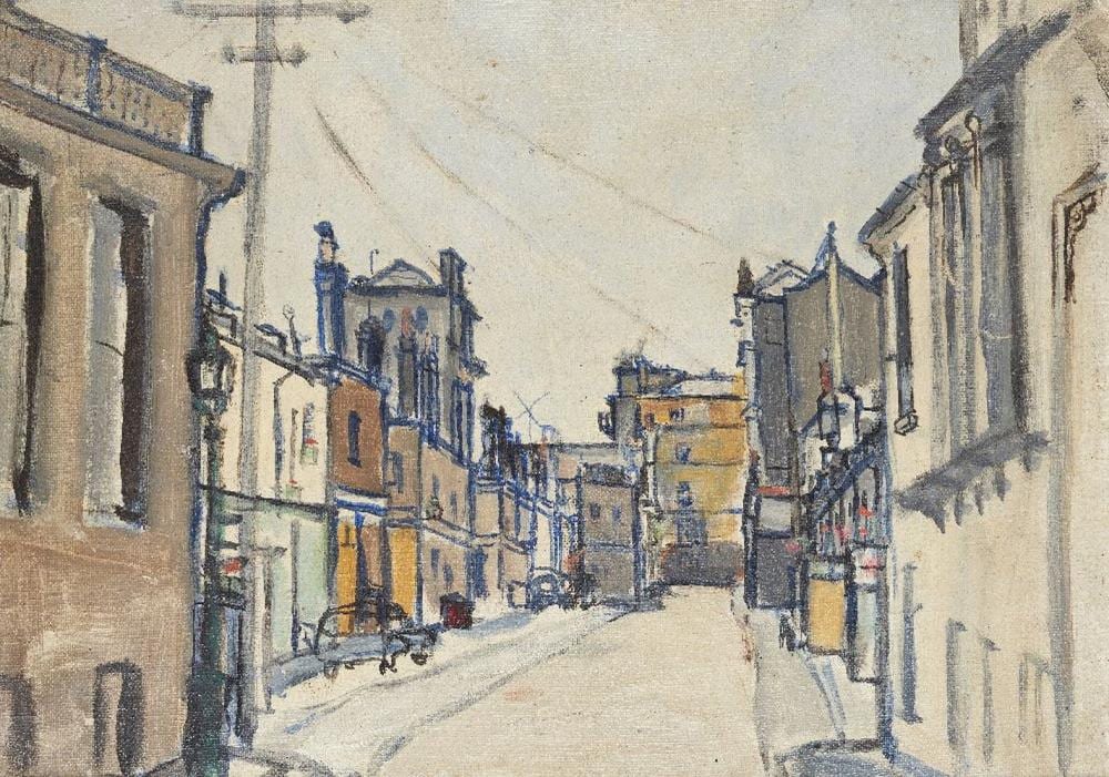 Harry Rutherford comparable auction result: harry rutherford queen s gate place mews london 1955