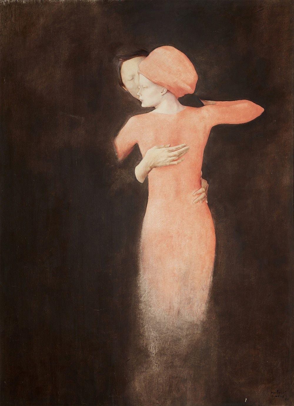 Montserrat Gudiol comparable auction result: montserrat gudiol corominas the kiss 1973